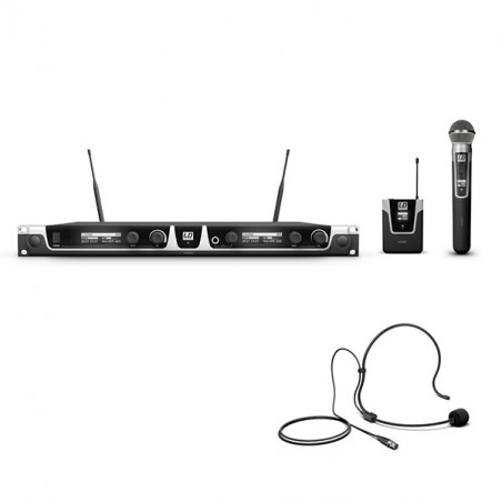 LD SYSTEMS U506 HBH 2 SISTEMA PER RADIOMICROFONO CON BODYPACK, HEADSET E MICROFONO A MANO DINAMICO