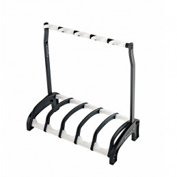KONIG & MEYER 17525 FIVE E-GUITAR STAND GUARDIAN 5 BLACK WITH TRANSLUCENT SUPPORT ELEMENTS
