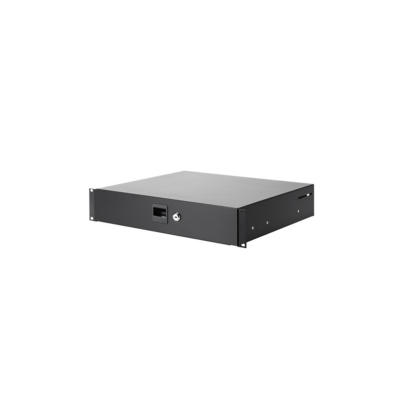 CASSETTO METALLO ESTRAIBILE RACK 19" 2U - W/CHIAVE