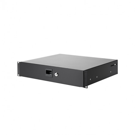 CASSETTO METALLO ESTRAIBILE RACK 19" 2U - W/CHIAVE