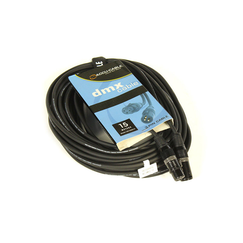 ACCU-CABLE ACDMX315 CABLE DMX  XLRM 3P / XLRF 3P  15M