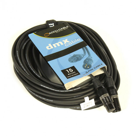 ACCU-CABLE ACDMX315 CABLE DMX  XLRM 3P / XLRF 3P  15M