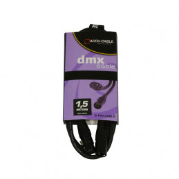 ACCU-CABLE ACDMX5015 CABLE DMX  XLRM 5P / XLRF 5P  1,5M