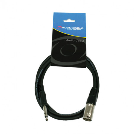 ACCU-CABLE XMJ6S3 XLR MALE TO 6,3 JACK STEREO 3M