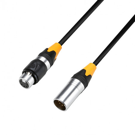 ADAM HALL K 4 DGH 0150 IP 65 CAVO DMX AES/EBU DA XLR MASCHIO A 5 PIN A XLR FEMMINA IP65 1,5 M