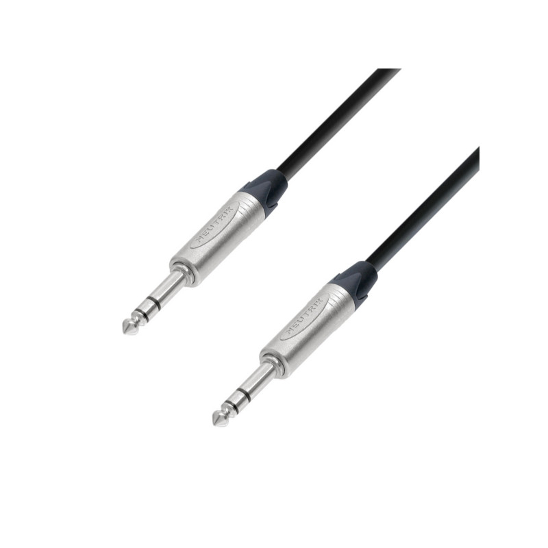 ADAM HALL K5BVV0300 CAVO PATCH NEUTRIK JACK STEREO DA 6,3 MM / JACK STEREO DA 6,3 MM 3 M