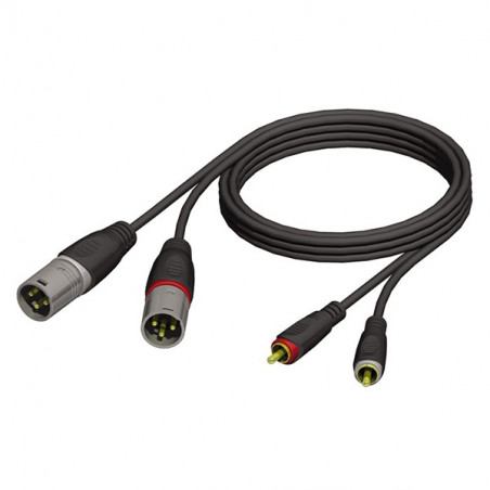 ADAM HALL KCREF7013 CAVO AUDIO 2 X XLR MASCHIO / 2 X RCA MASCHIO 3 M