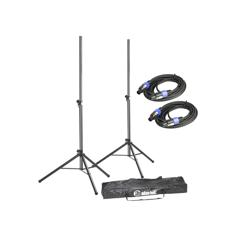 ADAM HALL SPS023SET2 KIT SUPPORTI PER CASSA CON BORSA E CAVI SPEAKON