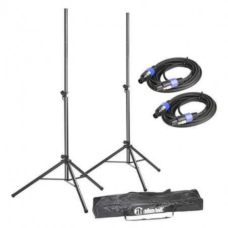 ADAM HALL SPS023SET2 KIT SUPPORTI PER CASSA CON BORSA E CAVI SPEAKON