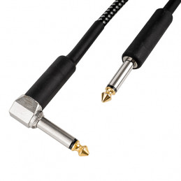 CASCHA HH2089 GUITAR CABLE JACK 6.3 MONO / JACK 90 6.3 MONO 3M
