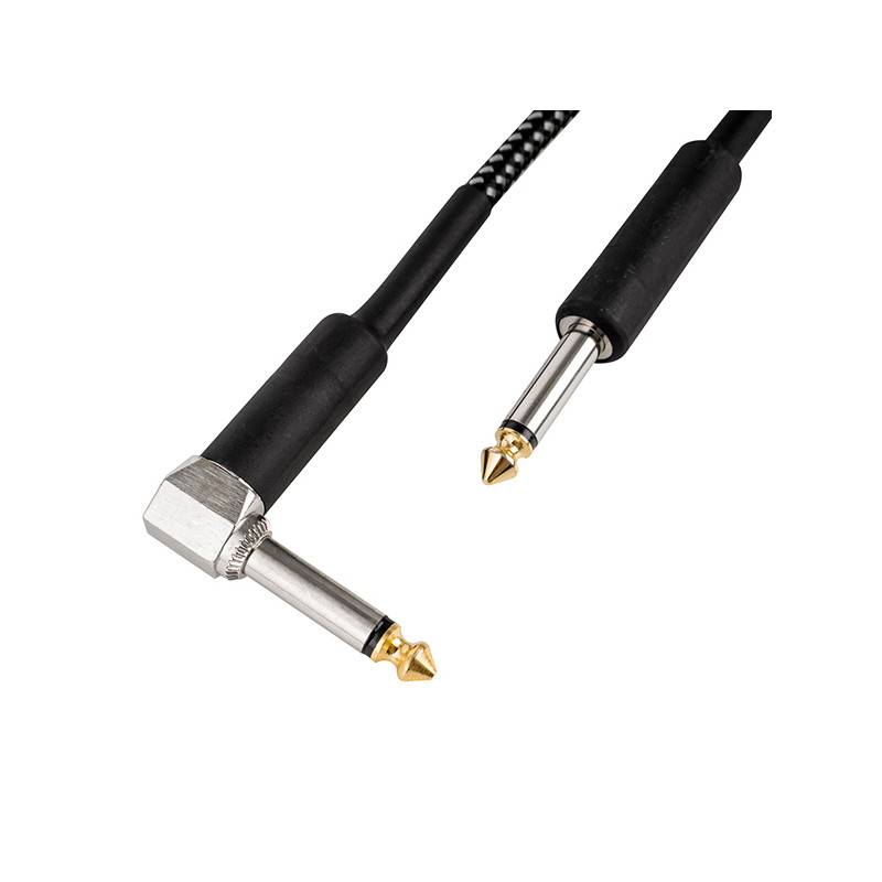 CASCHA HH2089 GUITAR CABLE JACK 6.3 MONO / JACK 90 6.3 MONO 3M