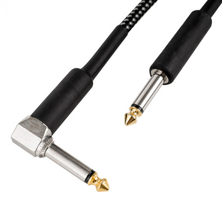CASCHA HH2089 GUITAR CABLE JACK 6.3 MONO / JACK 90 6.3 MONO 3M