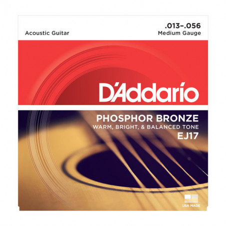 D'ADDARIO EJ17 PHOSPORE BRONZE 13-56 MEDIUM