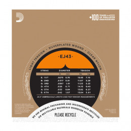 D'ADDARIO EJ43 PRO-ART NYLON LIGHT TENSION