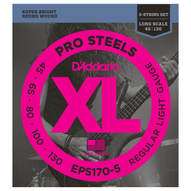 D'ADDARIO EPS170-5 BASS STRINGS 45-130