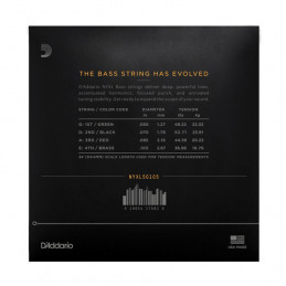 D'ADDARIO NYXL50105 ELECTRIC BASS STRING SET LONG SCALE MEDIUM 50-105