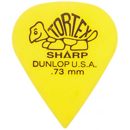 DUNLOP 412R TORTEX SHARP PLETTRO YELLOW 0,73MM