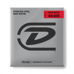 DUNLOP DBSBS45105 CORDE PER BASSO SUPER BRIGHT STAINLESS STEEL 45-105