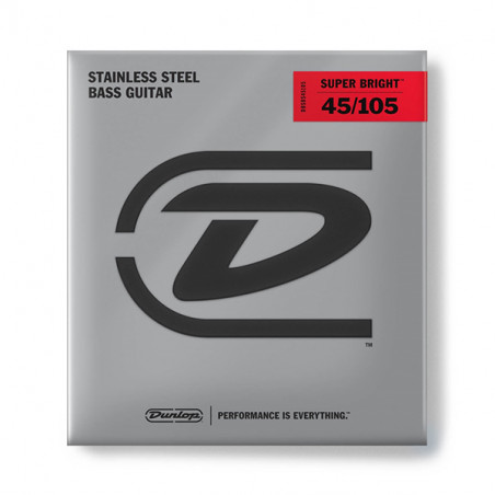 DUNLOP DBSBS45105 CORDE PER BASSO SUPER BRIGHT STAINLESS STEEL 45-105