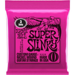 ERNIE BALL 3223 PACK 3 MUTE SUPER SLINKY 09-42