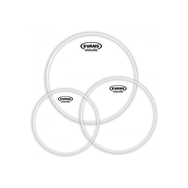 EVANS ETP-G2CLR-F TOM PACK 3 PELLI TOM TRASPARENTI FUSION 10", 12", 14"