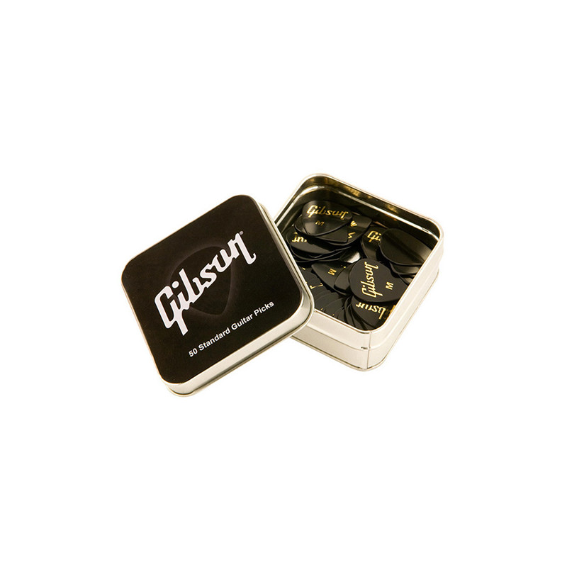 GIBSON APRGG-5074H-PKG CONFEZIONE 50 PLETTRI HEAVY BLACK