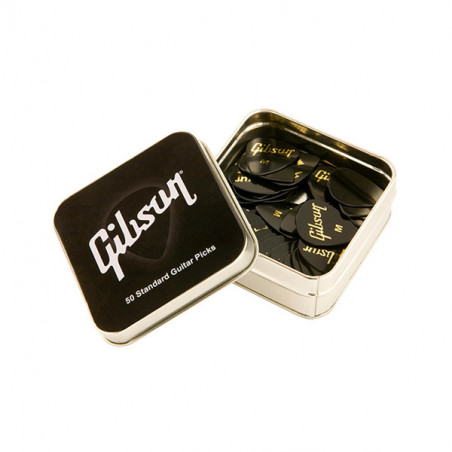 GIBSON APRGG-5074H-PKG CONFEZIONE 50 PLETTRI HEAVY BLACK