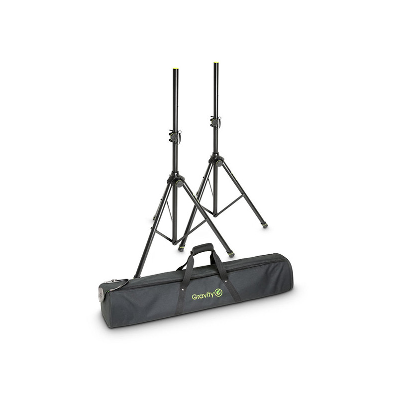 GRAVITY SS5212B SET1 COPPIA SUPPORTI CASSA ACCIAIO CON BORSA