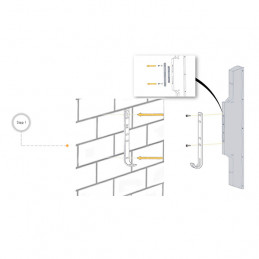 K-ARRAY K-WALL2L STAFFA A PARETE BLACK