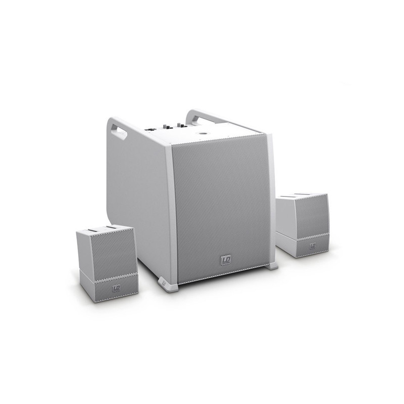 LD SYSTEMS CURV 500 AVS W PORTABLE ARRAY SYSTEM AV SET INCLUDING SPEAKER CABLES, WHITE