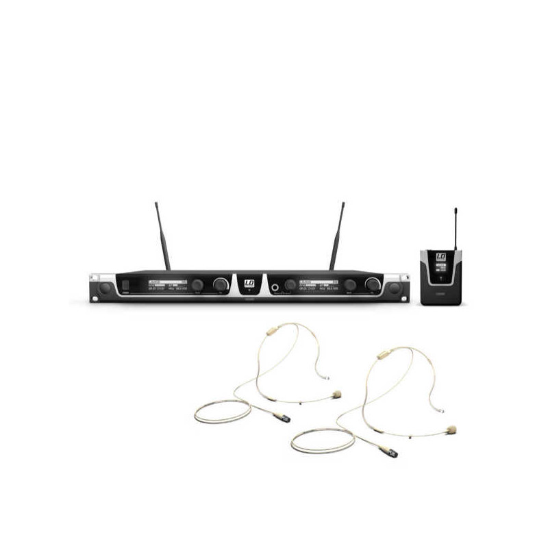 LD SYSTEMS U508BPHH2 SISTEMA DUAL RADIOMIC HEADSET BEIGE