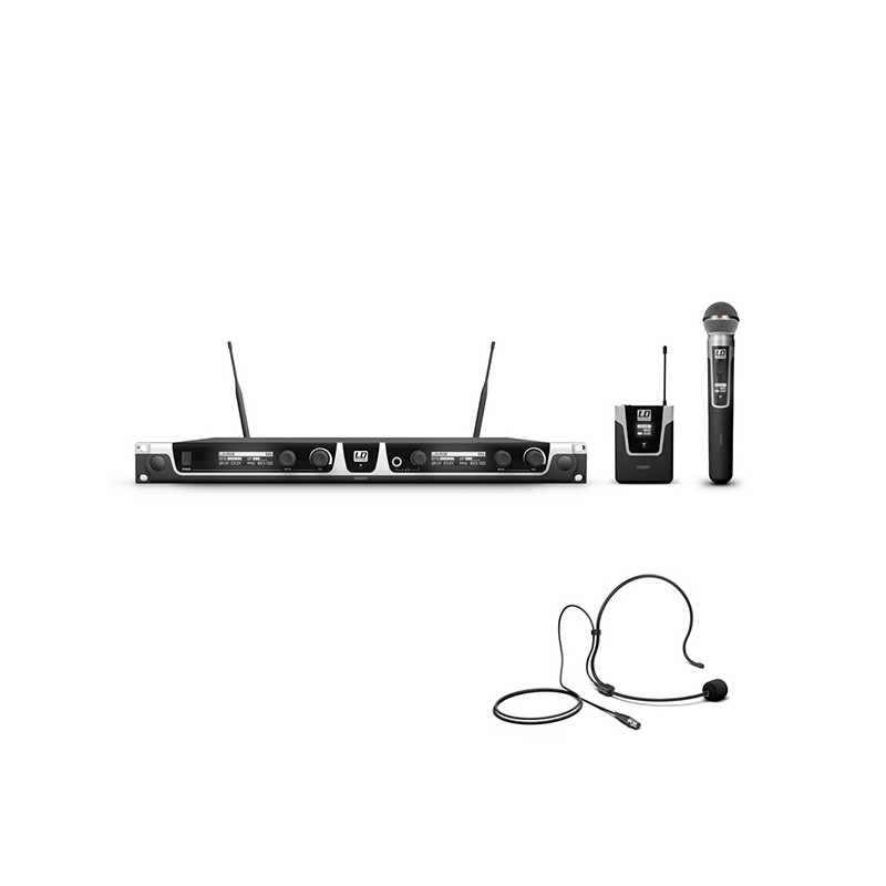 LD SYSTEMS U508 HBH 2 SISTEMA PER RADIOMICROFONO CON BODYPACK, HEADSET E MICROFONO A MANO DINAMICO