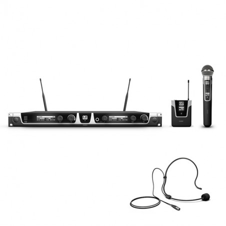 LD SYSTEMS U508 HBH 2 SISTEMA PER RADIOMICROFONO CON BODYPACK, HEADSET E MICROFONO A MANO DINAMICO