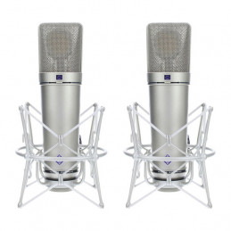 NEUMANN U87AI STEREO SET MICROFONO CONDENSATORE A 3 POLARIT SHOCK MOUNT INCLUSO