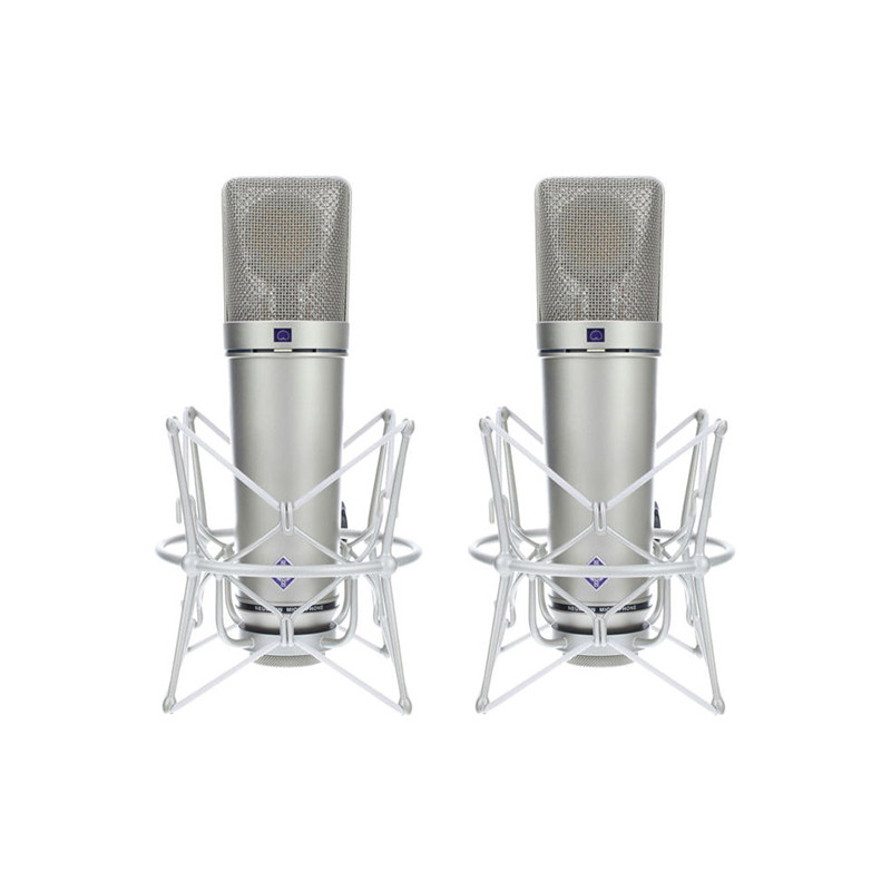 NEUMANN U87AI STEREO SET MICROFONO CONDENSATORE A 3 POLARIT SHOCK MOUNT INCLUSO
