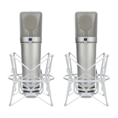 NEUMANN U87AI STEREO SET MICROFONO CONDENSATORE A 3 POLARI SHOCK MOUNT INCLUSO