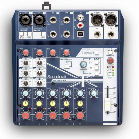 SOUNDCRAFT NOTEPAD 8 FX - MIXER ANALOGICO - USB -DSP