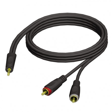 ADAM HALL KCREF7115 CAVO AUDIO JACK STEREO DA 3,5 MM A 2 X RCA MASCHIO 5 M