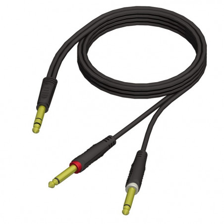 ADAM HALL KCREF721150 CAVO AUDIO JACK STEREO DA 6,3 MM / 2 X JACK MONO DA 6,3 MM 1,5 M