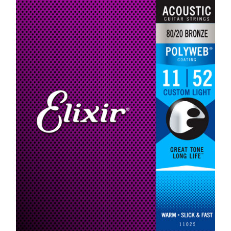 ELIXIR 11025 POLYWEB 11/52 BRONZE CUSTOM LIGHT