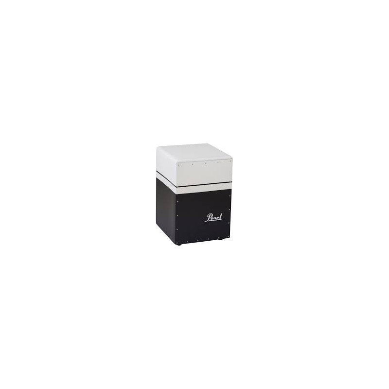 BRUSH BEAT boom box fiberglass cajon w/ported chamber for super -low bass 12"x12"x18.9" black/white finish