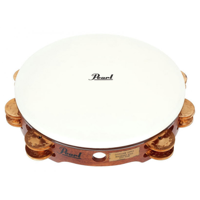 CONCERT TAMBOURINE, COPPER JINGLES, W/BAG