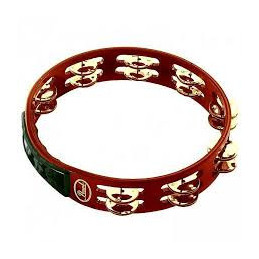 10" Headless Wood Tambourine Stainless Brass Jingle