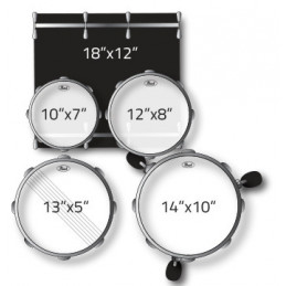PEARL BATTERIA ROADSHOW 5pz cassa 18" + hardware e piatti colore JET BLACK 31