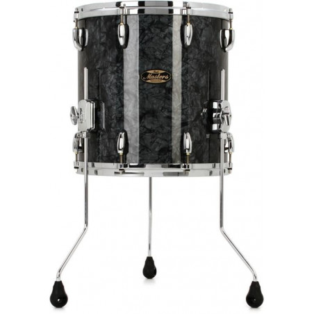 Pearl Masters Maple Gum 14 X 14 FLOOR TOM Black Diamond Pearl