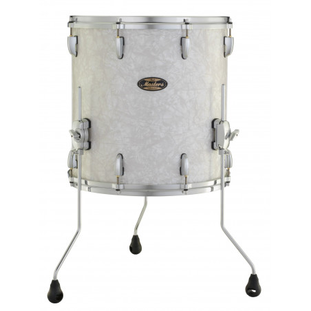 Pearl Masters Maple Gum 18 X 16 FLOOR TOM Matte White Marine Pearl