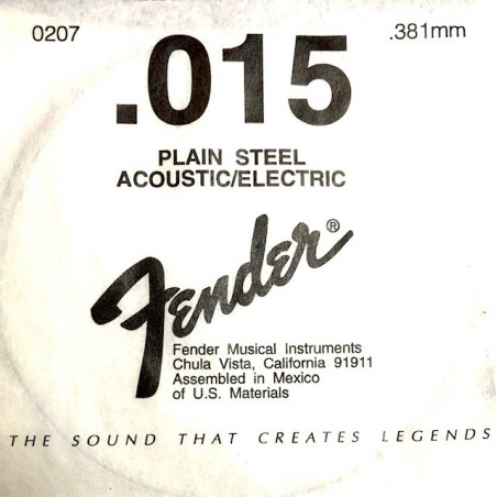FENDER 015 CORDA PURE NICKEL PLAIN