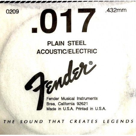 FENDER 017 CORDA PURE NICKEL PLAIN