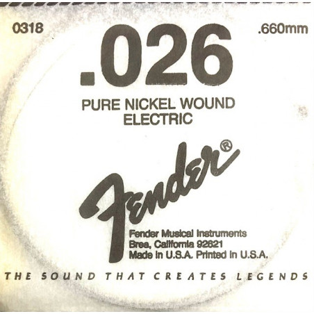 FENDER 026NW CORDA PURE NICKEL WOUND