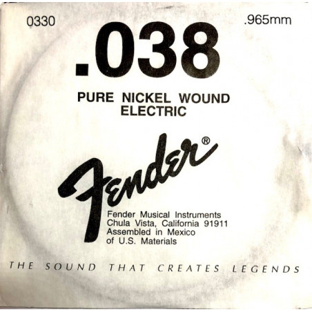 FENDER 038NW CORDA PURE NICKEL WOUND